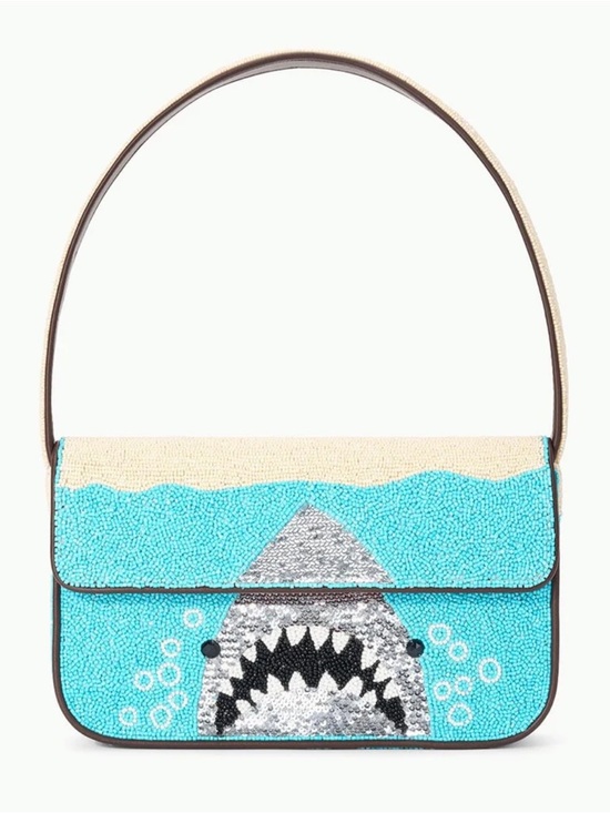 STAUD Handbags - LIKE NEW STAUD Tommy Beaded Bag, Great White